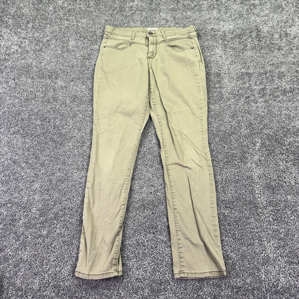 Mudd Jeans Juniors 9 Brown Skinny Stretch Denim Embroidered Pockets Casual Teen